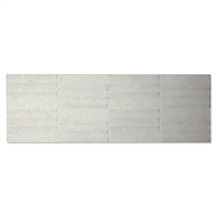 Dekor Kakel Berryroad Wall Ljusgrå Matt-Relief 30x90 cm-0